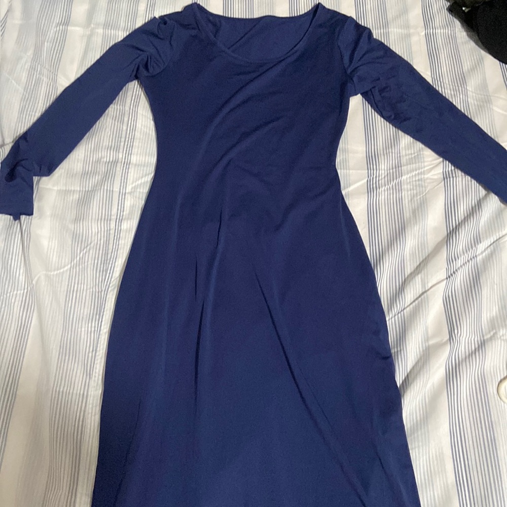 Slim-Royal Blue-Long Dress